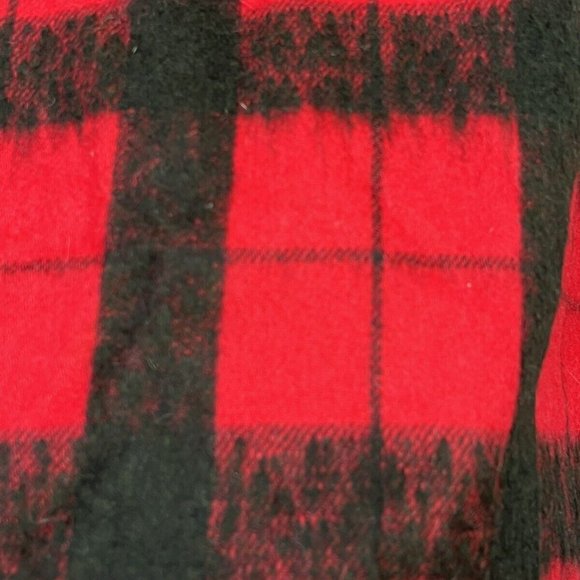 Talbots Women's Sz 2 Red Black Holiday Plaid Wool Pencil Skirt Lined Knee Work - Picture 2 of 6